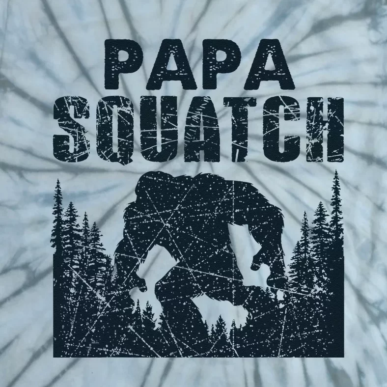 Papa Squatch Bigfoot Dad Fathers Day Tie-Dye T-Shirt