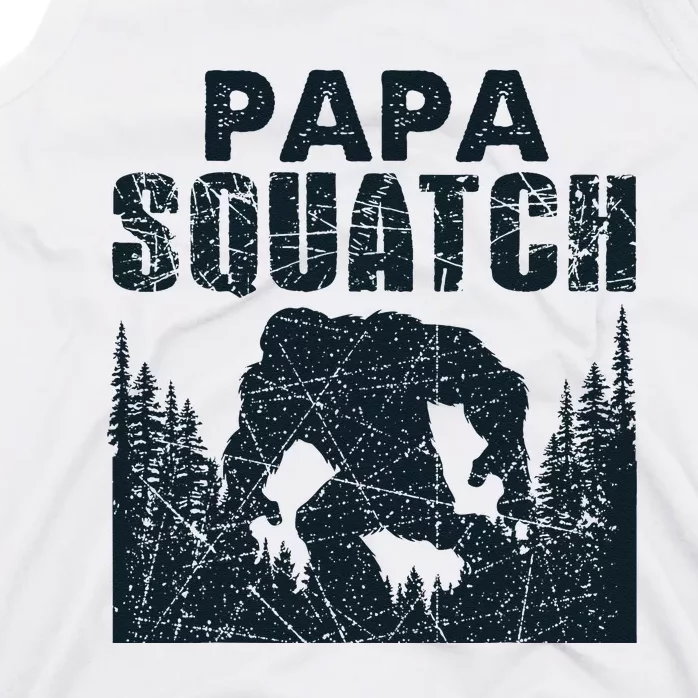 Papa Squatch Bigfoot Dad Fathers Day Tank Top