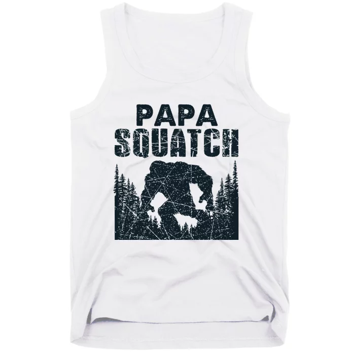 Papa Squatch Bigfoot Dad Fathers Day Tank Top