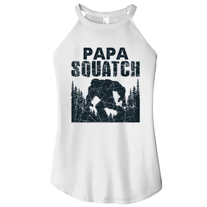 Papa Squatch Bigfoot Dad Fathers Day Women’s Perfect Tri Rocker Tank