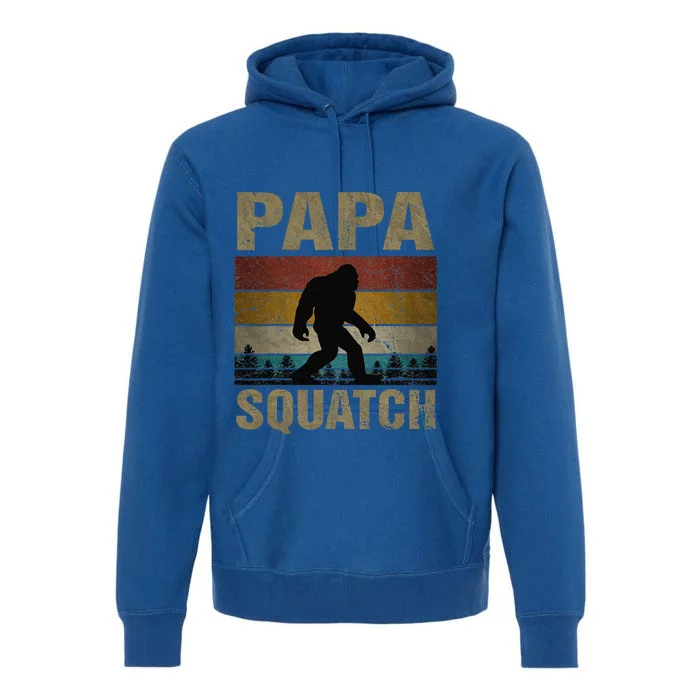 Papa Squatch Bigfoot Papa Sasquatch Yeti Family Premium Hoodie