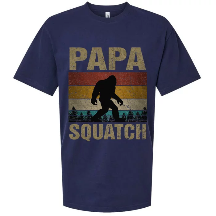 Papa Squatch Bigfoot Papa Sasquatch Yeti Family Sueded Cloud Jersey T-Shirt