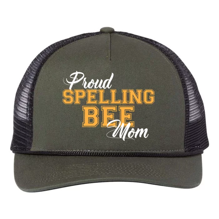 Proud Spelling Bee Mom For Proud Moms Of Spelling Bee Champs Gift Retro Rope Trucker Hat Cap