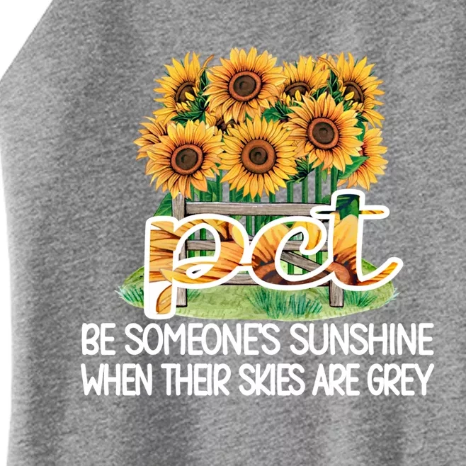 Pct Sunflower Best Patient Care Tech Meaningful Gift Women’s Perfect Tri Rocker Tank