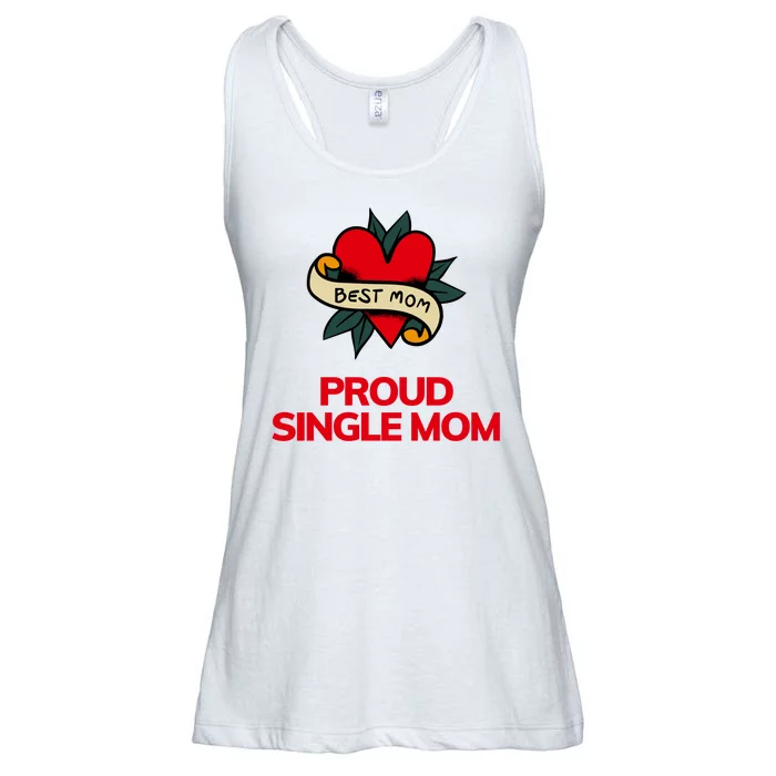 Proud Single Best Mom Gift Ladies Essential Flowy Tank