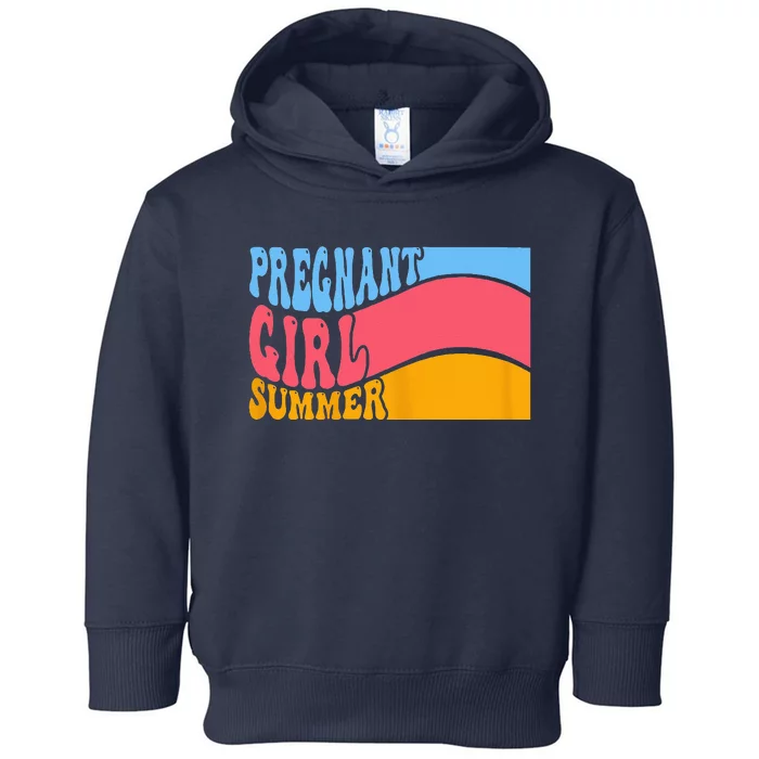 Pregnant Summer Baby Announcement Pregnancy Reveal Toddler Hoodie