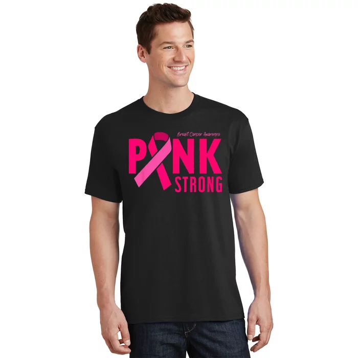 Pink Strong Breast Cancer Awareness T-Shirt