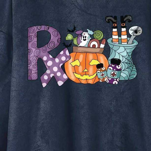 Pharmacy Squad Boo Crew Pharmacist Pharmacy Tech Halloween Hooded Wearable Blanket