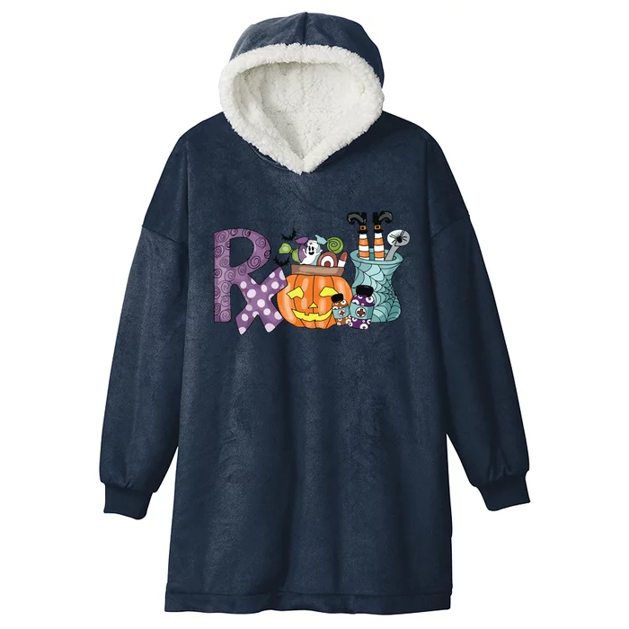 Pharmacy Squad Boo Crew Pharmacist Pharmacy Tech Halloween Hooded Wearable Blanket