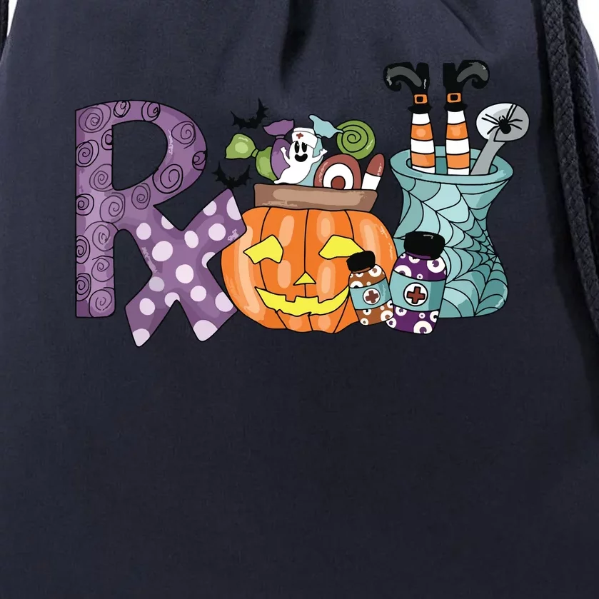 Pharmacy Squad Boo Crew Pharmacist Pharmacy Tech Halloween Drawstring Bag