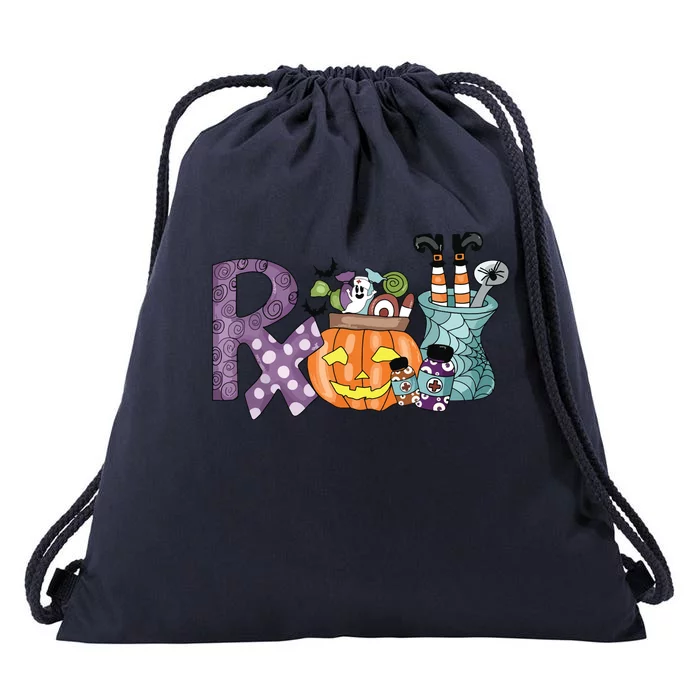 Pharmacy Squad Boo Crew Pharmacist Pharmacy Tech Halloween Drawstring Bag