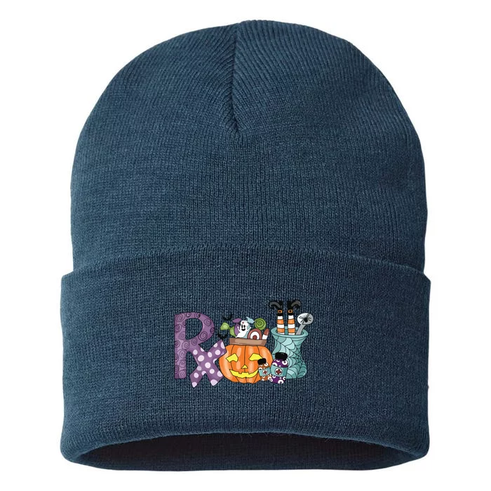 Pharmacy Squad Boo Crew Pharmacist Pharmacy Tech Halloween Sustainable Knit Beanie