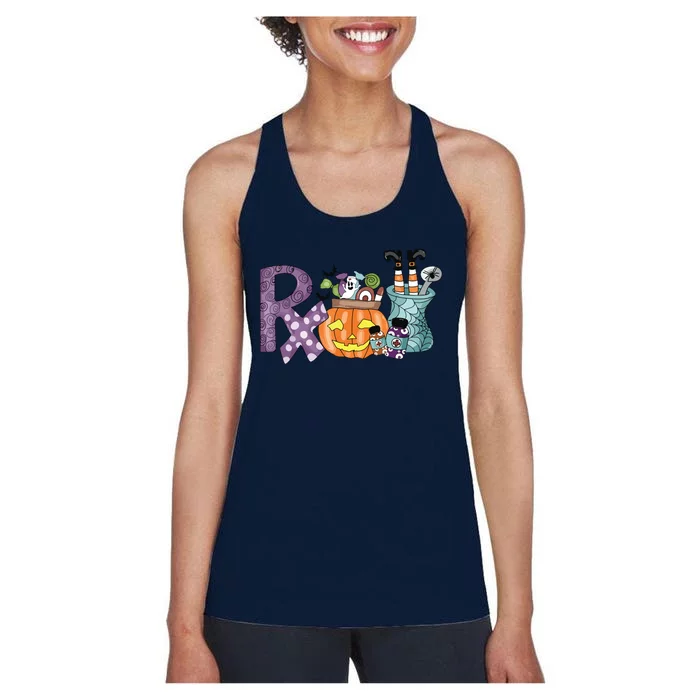 Pharmacy Squad Boo Crew Pharmacist Pharmacy Tech Halloween Women's Racerback Tank