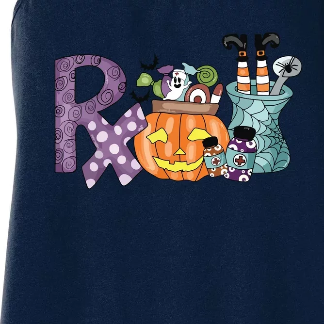 Pharmacy Squad Boo Crew Pharmacist Pharmacy Tech Halloween Women's Racerback Tank