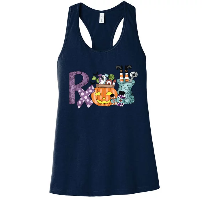 Pharmacy Squad Boo Crew Pharmacist Pharmacy Tech Halloween Women's Racerback Tank