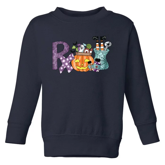 Pharmacy Squad Boo Crew Pharmacist Pharmacy Tech Halloween Toddler Sweatshirt