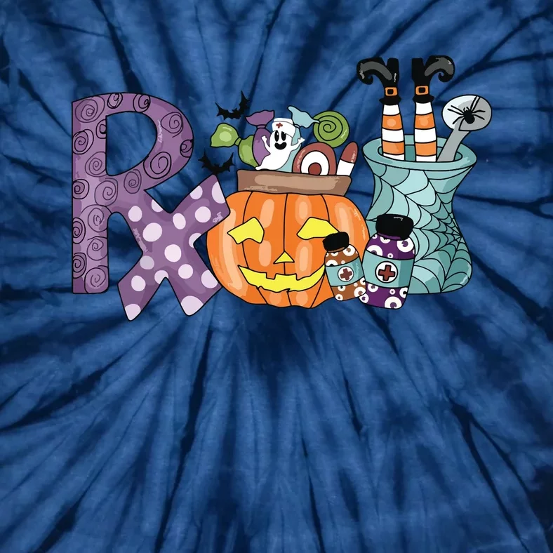 Pharmacy Squad Boo Crew Pharmacist Pharmacy Tech Halloween Tie-Dye T-Shirt