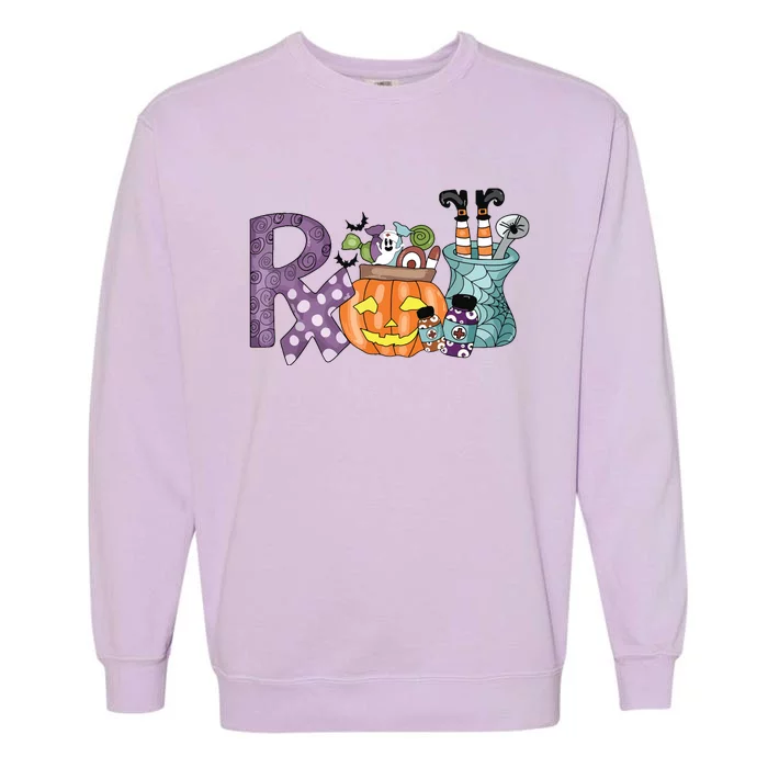 Pharmacy Squad Boo Crew Pharmacist Pharmacy Tech Halloween Garment-Dyed Sweatshirt