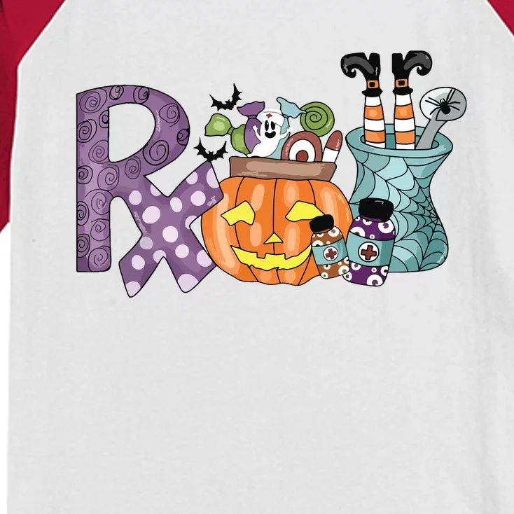 Pharmacy Squad Boo Crew Pharmacist Pharmacy Tech Halloween Kids Colorblock Raglan Jersey