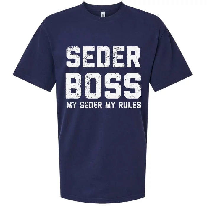 Passover Seder Boss My Rules Jewish Funny PESACH Matzah Sueded Cloud Jersey T-Shirt