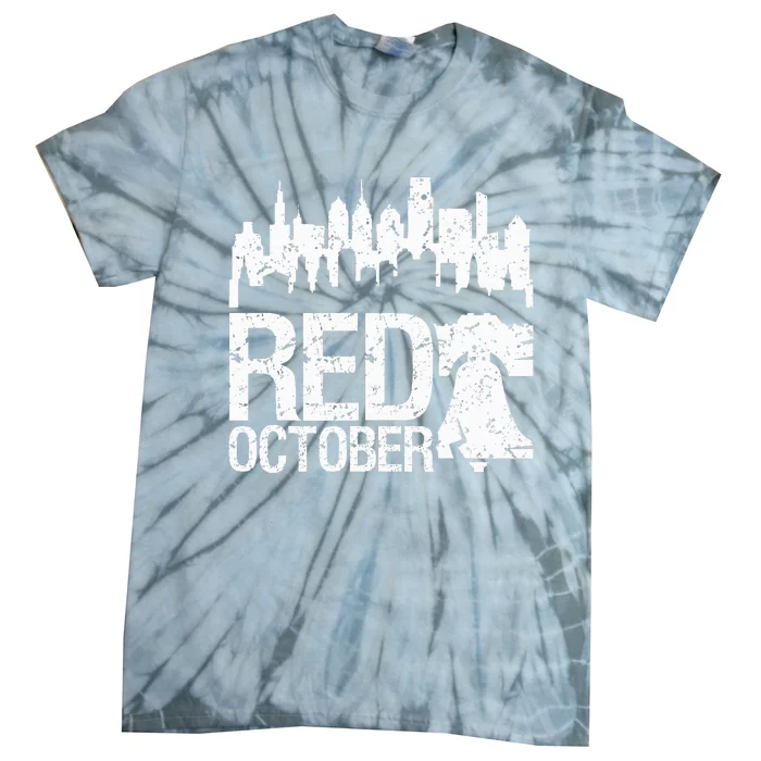 Philly Skyline Baseball Cap Vintage Red October Design Tie-Dye T-Shirt