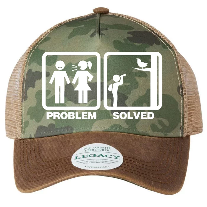 Problem Solved Birdwatching Birding Legacy Tie Dye Trucker Hat