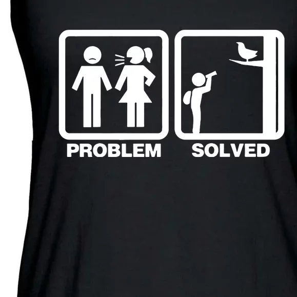 Problem Solved Birdwatching Birding Ladies Essential Flowy Tank