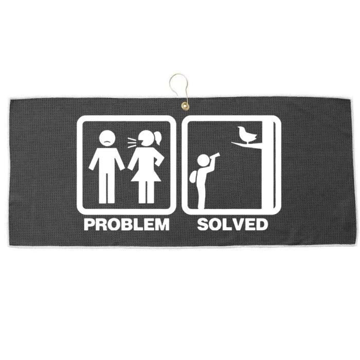 Problem Solved Birdwatching Birding Large Microfiber Waffle Golf Towel