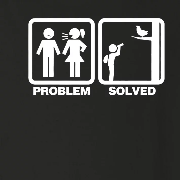 Problem Solved Birdwatching Birding Toddler Long Sleeve Shirt