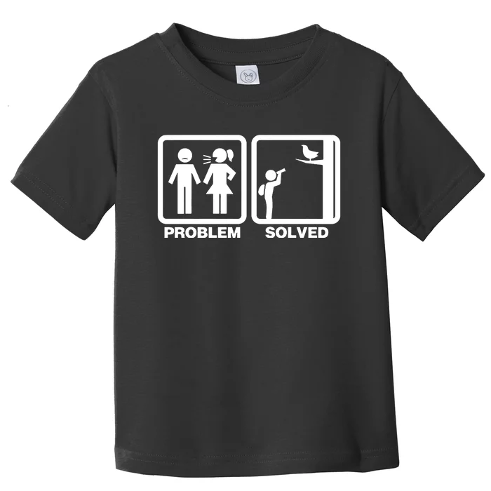 Problem Solved Birdwatching Birding Toddler T-Shirt