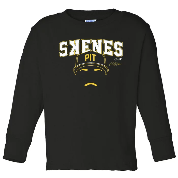 Paul Skenes Backwards K Pittsburgh Baseball Toddler Long Sleeve Shirt