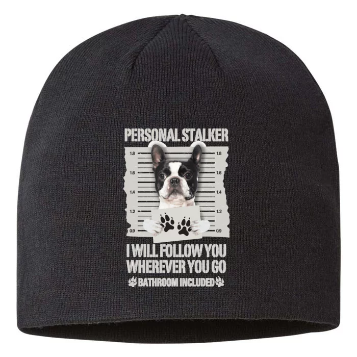 Personal Stalker Boston Terrier Sweatshirt 8 1/2in Sustainable Knit Beanie