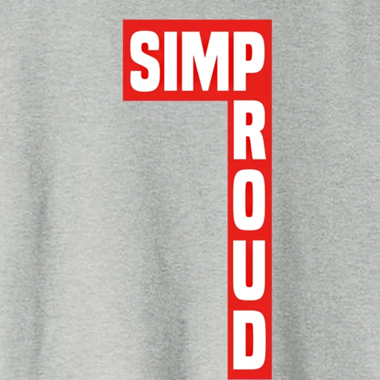 Proud Simp Boxlogo Gift For People Who Respect Funny Gift Women's Crop Top Tee