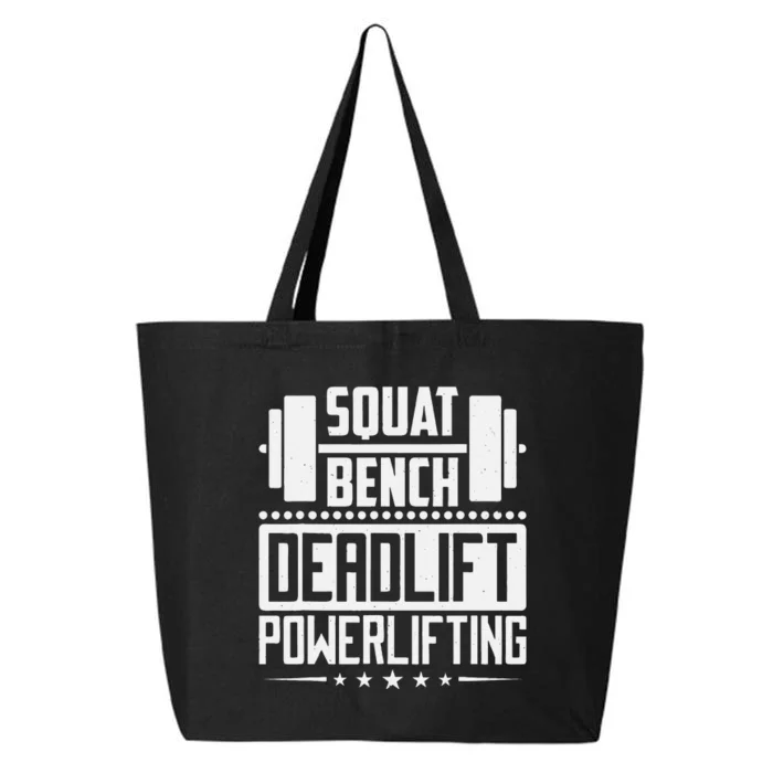 Powerlifting Squat Bench Deadlift Design 25L Jumbo Tote