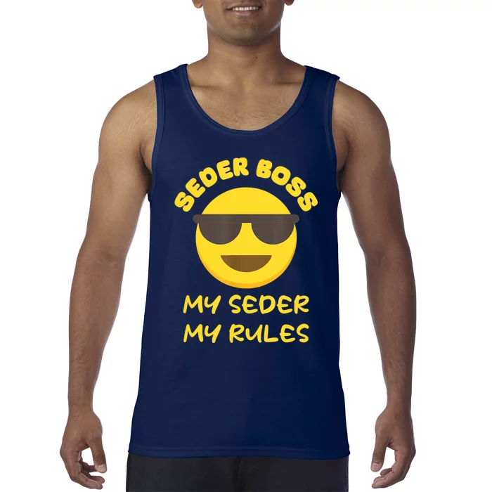 Passover Seder Boss My Rules Jewish Funny PESACH Matzah Tank Top