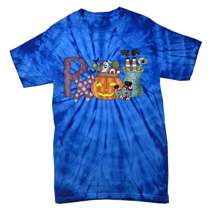 Pharmacy Squad Boo Crew Pharmacist Pharmacy Tech Halloween Gift Tie-Dye T-Shirt