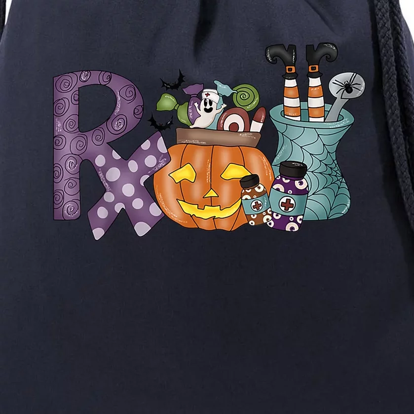 Pharmacy Squad Boo Crew Pharmacist Pharmacy Tech Halloween Gift Drawstring Bag