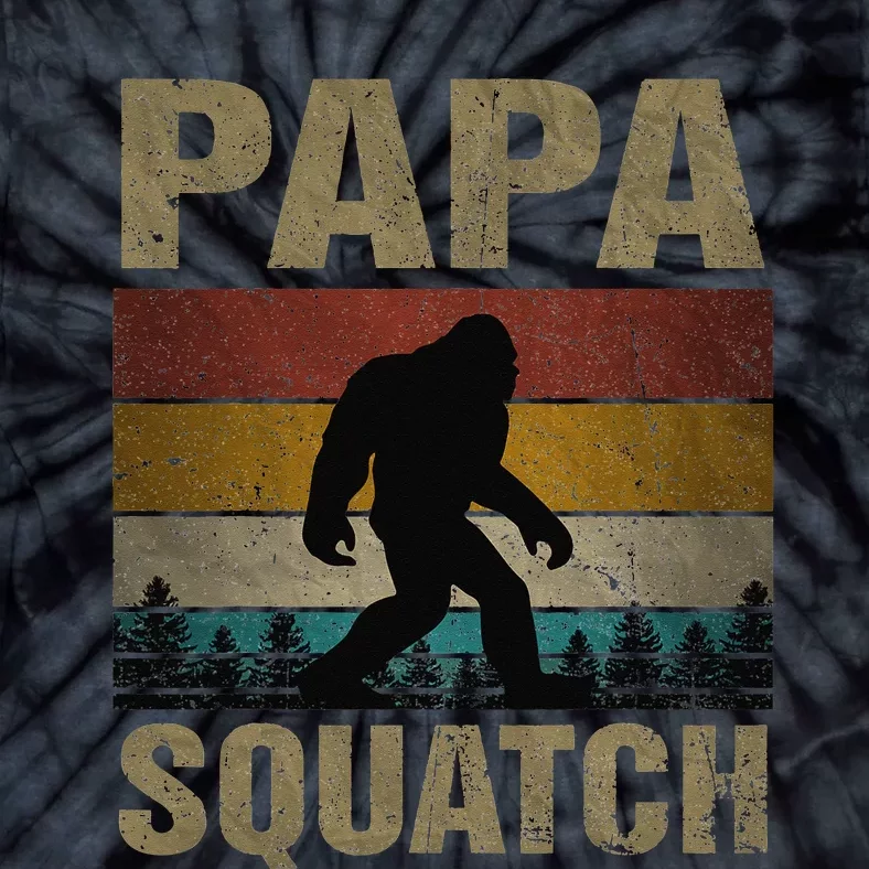 Papa Squatch Bigfoot Papa Sasquatch Yeti Family Tie-Dye T-Shirt