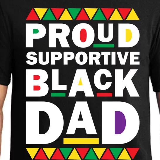 Proud Supportive Black Dad Pride Juneteenth Father's Day Cute Gift Pajama Set