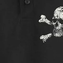 Pirate Skull Banner - Jolly Roger Symbol Dry Zone Grid Performance Polo