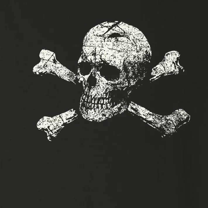 Pirate Skull Banner - Jolly Roger Symbol Toddler Long Sleeve Shirt