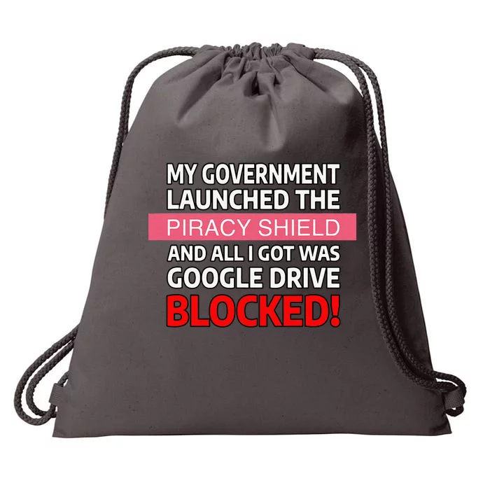 Piracy Shield Blocked Drive In Italy Drawstring Bag