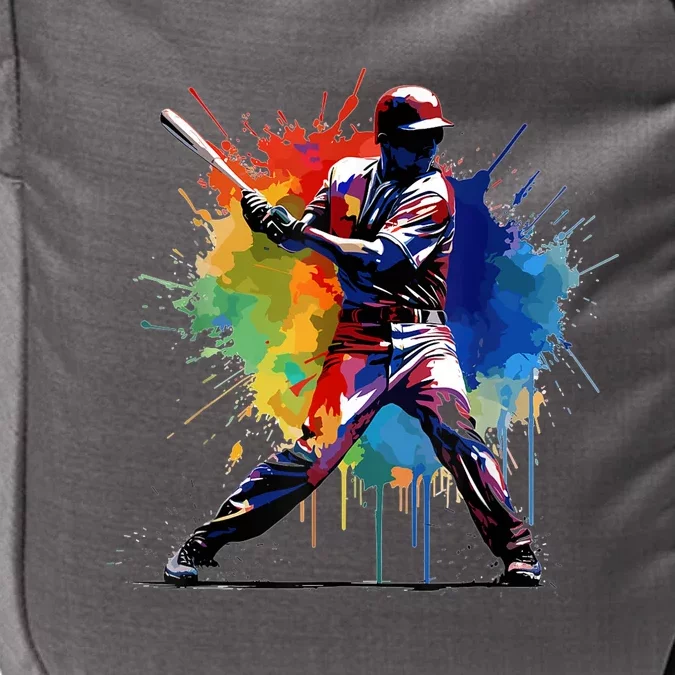 Paint Splash Baseball Player Gift For Fan Impact Tech Backpack