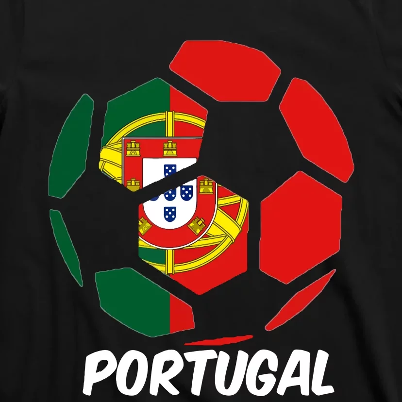 Portugal Soccer Ball Flag Futbol Portuguese Pride T-Shirt