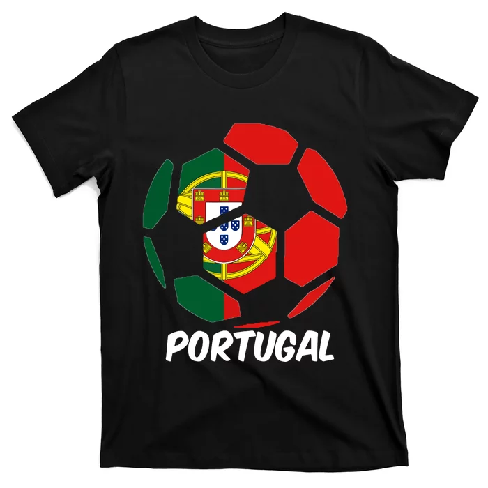 Portugal Soccer Ball Flag Futbol Portuguese Pride T-Shirt