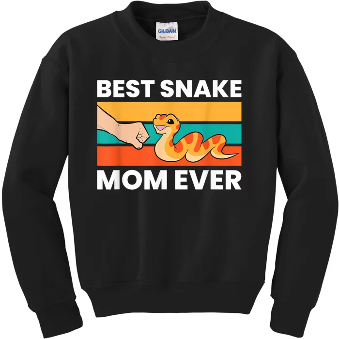 Pet Snake Best Snake Mom Ever Kids Sweatshirt