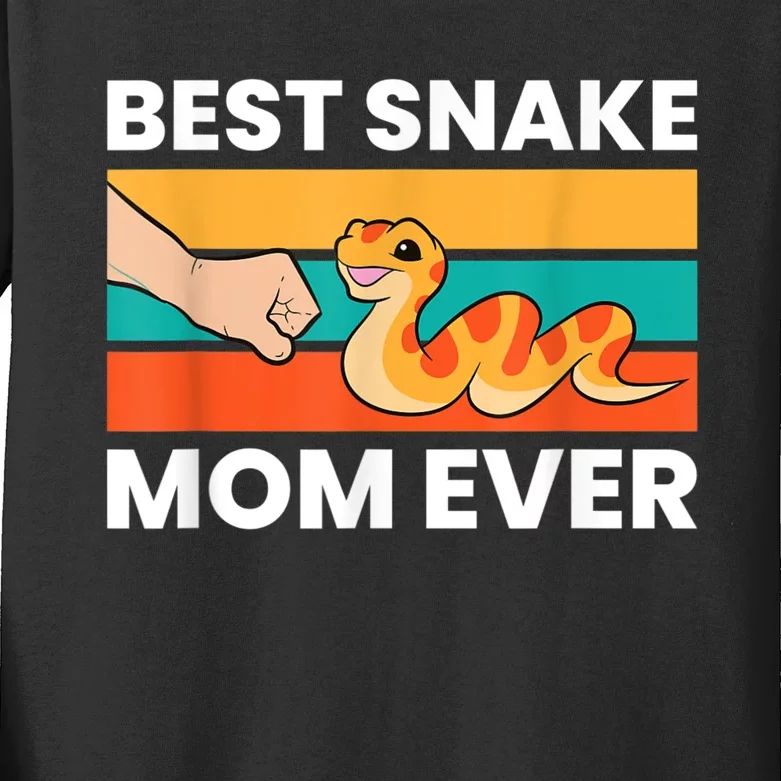 Pet Snake Best Snake Mom Ever Kids Long Sleeve Shirt