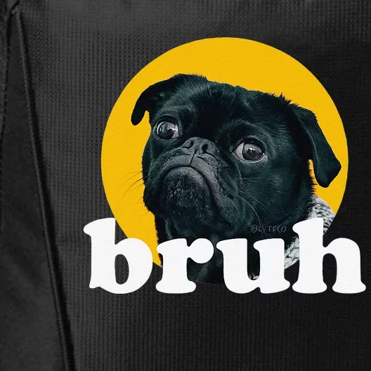 Pug Says “Bruh” – Cute Dog Fashion Funny Humor City Backpack