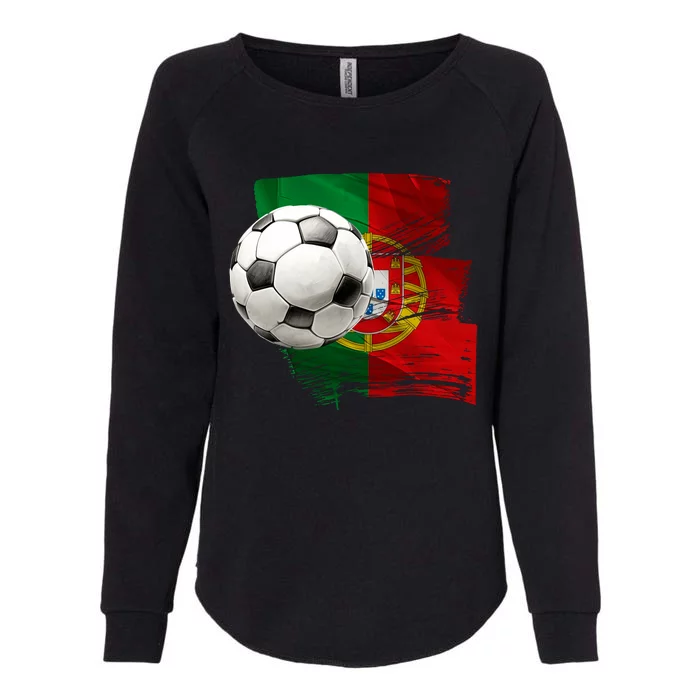 Portugal Soccer Ball Womens California Wash Sweatshirt