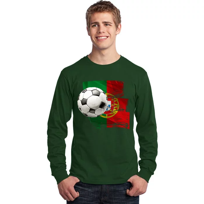 Portugal Soccer Ball Tall Long Sleeve T-Shirt